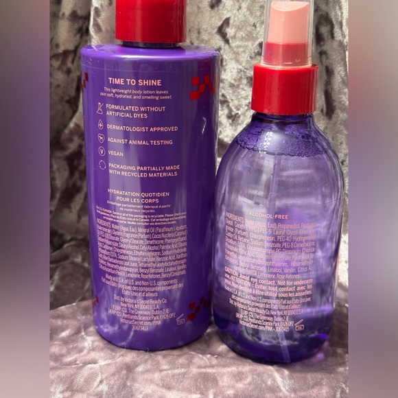 NEW PINK Victoria’s Secret Sugar Plum 12oz body lotion & 8 oz hair + body mist - Picture 4 of 6
